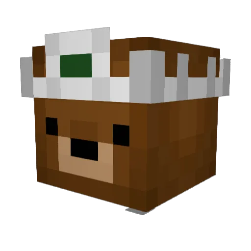 Xootsk Minecraft avatar head, 3D render