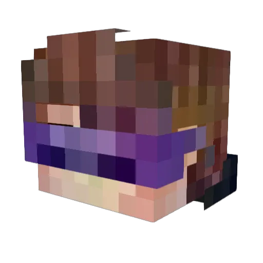 Xopek39 Minecraft avatar head, 3D render