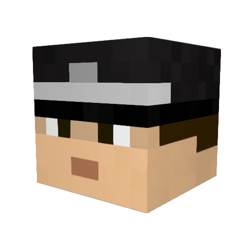 Xorgador Minecraft avatar head, 3D render