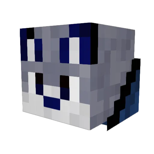 Xori195 Minecraft avatar head, 3D render