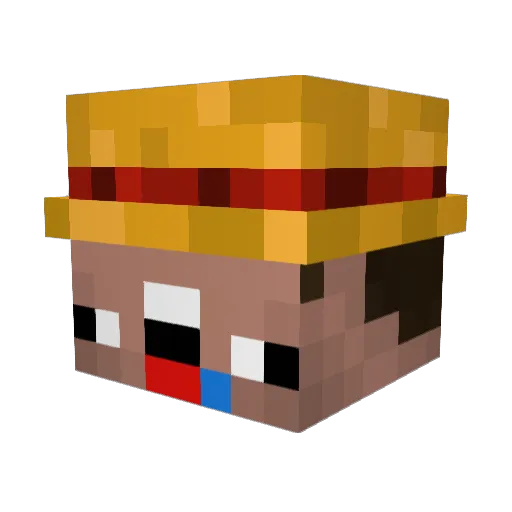 Xorikos Minecraft avatar head, 3D render