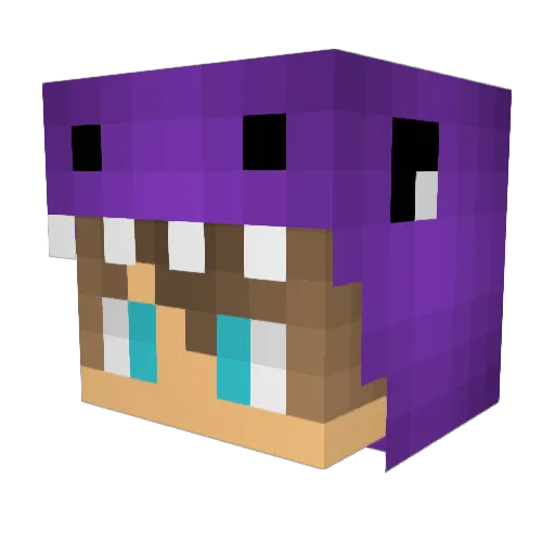Xorky Minecraft avatar head, 3D render