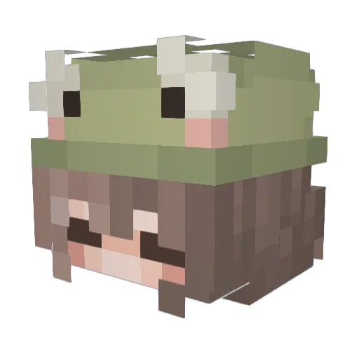 Xoro_ Minecraft avatar head, 3D render