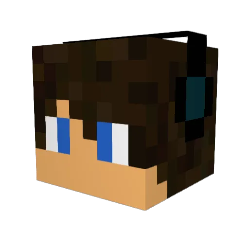 Xoronix Minecraft avatar head, 3D render
