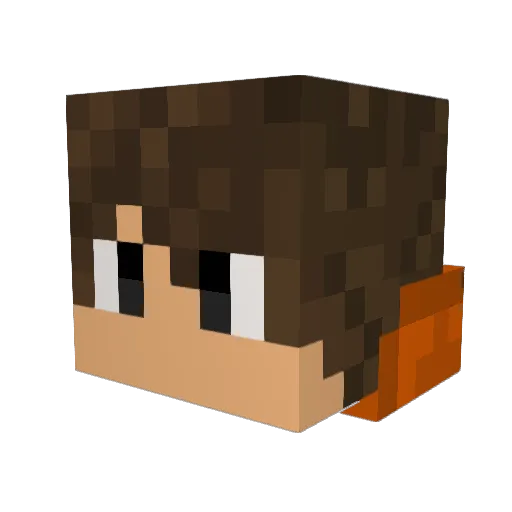 Xoticxcyclops Minecraft avatar head, 3D render