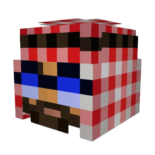 Xotiic6251 Minecraft avatar head, 3D render