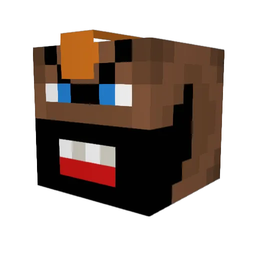 Xotiic7 Minecraft avatar head, 3D render
