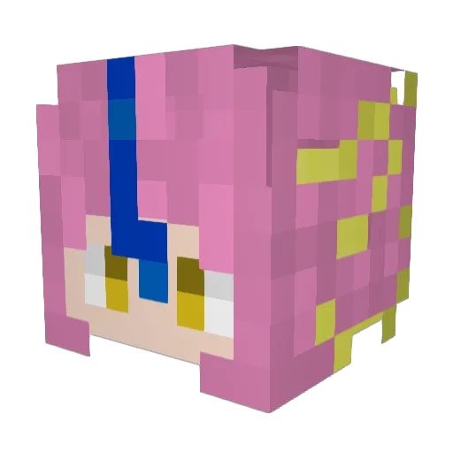 Xotlla Minecraft avatar head, 3D render
