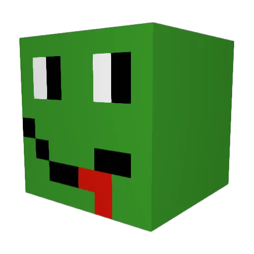XottiikK Minecraft avatar head, 3D render