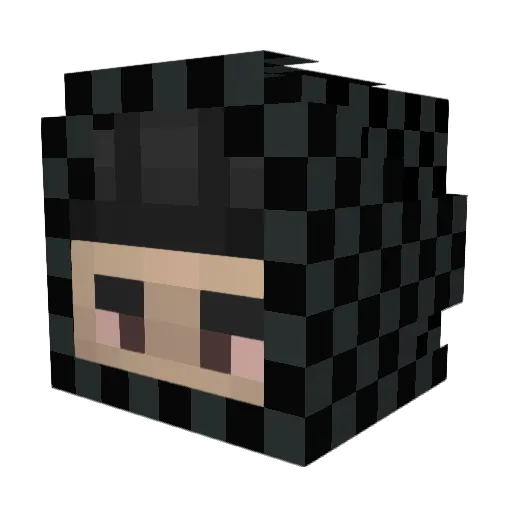 Xoviaebk Minecraft avatar head, 3D render