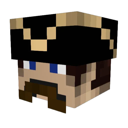Xoxann Minecraft avatar head, 3D render