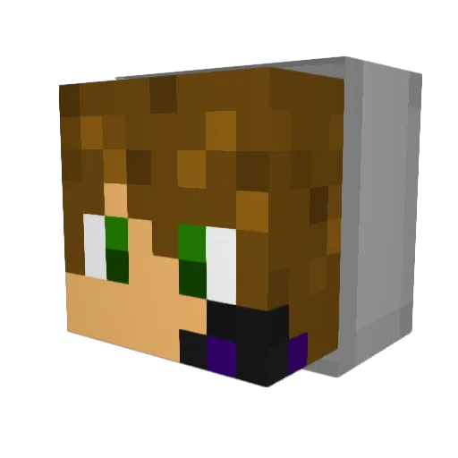 Xoxlix Minecraft avatar head, 3D render