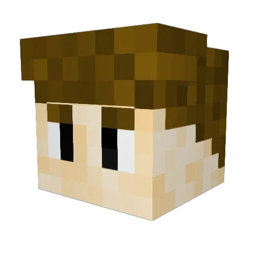 Xozumo Minecraft avatar head, 3D render
