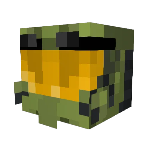 XpMonte Minecraft avatar head, 3D render