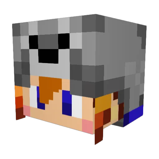 XpeiruX Minecraft avatar head, 3D render