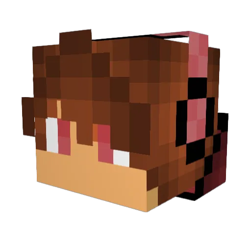 XpelDev Minecraft avatar head, 3D render