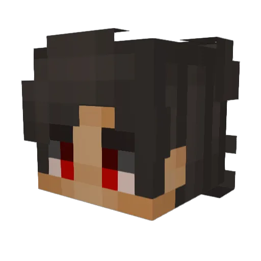 Xpepo_ Minecraft avatar head, 3D render