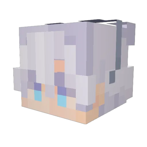 Xperiodic Minecraft avatar head, 3D render