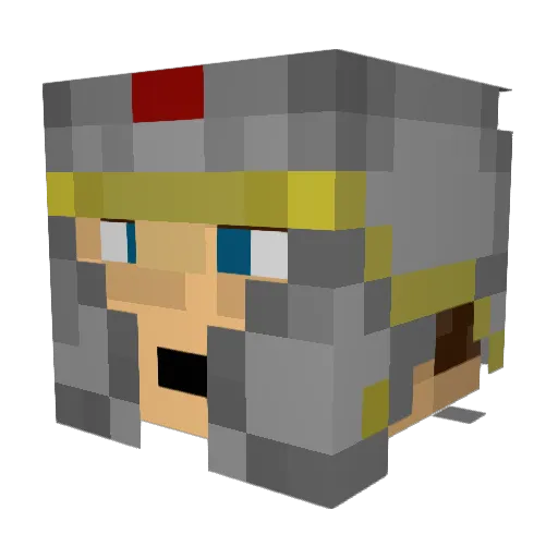 Xpianas Minecraft avatar head, 3D render