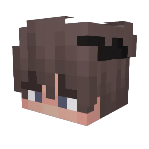 Xpiloux Minecraft avatar head, 3D render