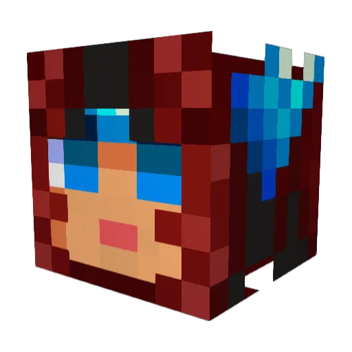 Xpiotiva Minecraft avatar head, 3D render