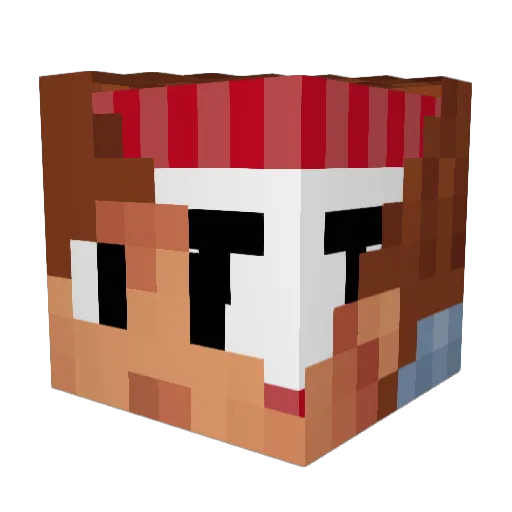 XplodeHagg Minecraft avatar head, 3D render