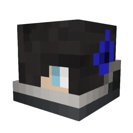 XplosionGaming Minecraft avatar head, 3D render