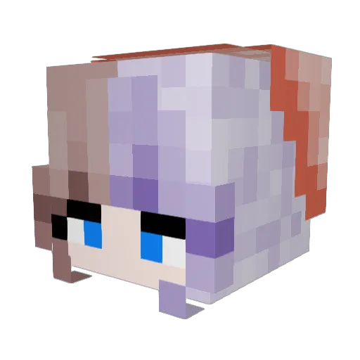 Xplr_Sakura Minecraft avatar head, 3D render