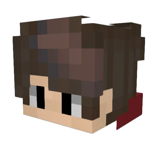 Xpree_ Minecraft avatar head, 3D render