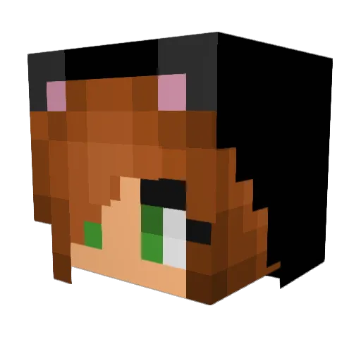 XpressOutloud Minecraft avatar head, 3D render