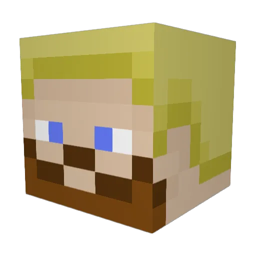 XpressionGaming Minecraft avatar head, 3D render
