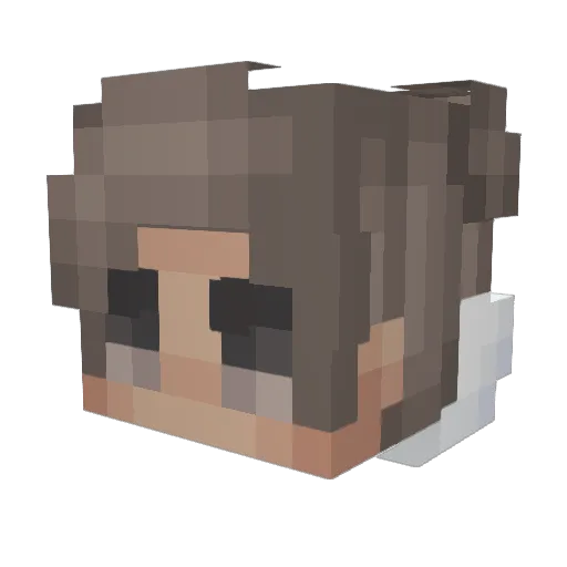 XpropvpX Minecraft avatar head, 3D render