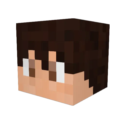 Xpsst Minecraft avatar head, 3D render
