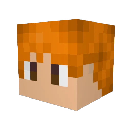 XpunoX Minecraft avatar head, 3D render