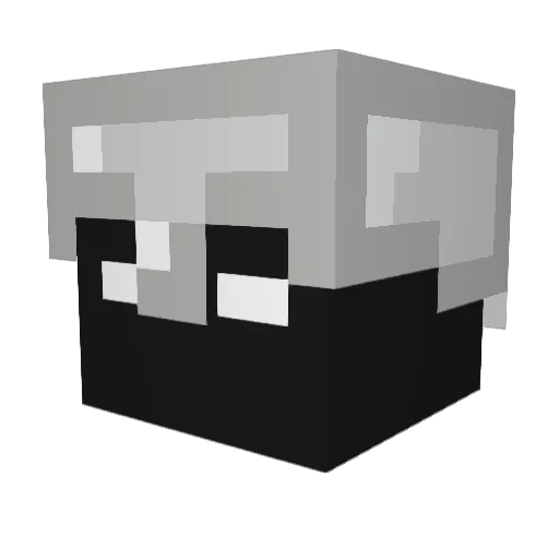Xqud Minecraft avatar head, 3D render