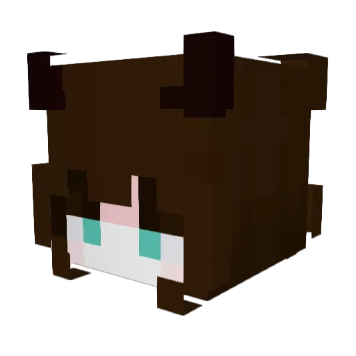 XqzMeBRooo Minecraft avatar head, 3D render