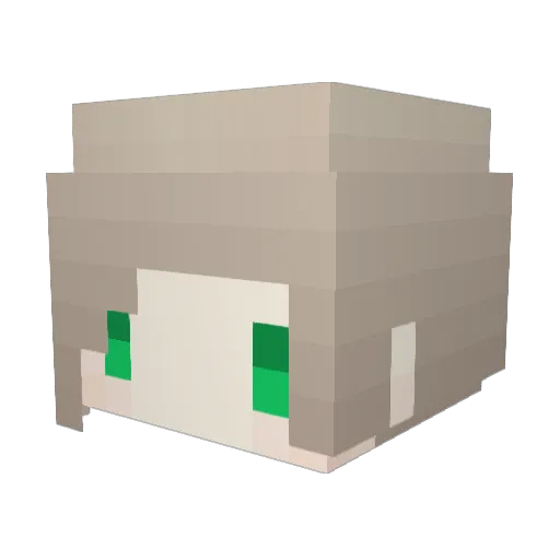 Xrality Minecraft avatar head, 3D render