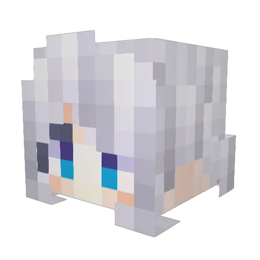 XranbowX Minecraft avatar head, 3D render