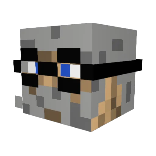 XrayLlama Minecraft avatar head, 3D render