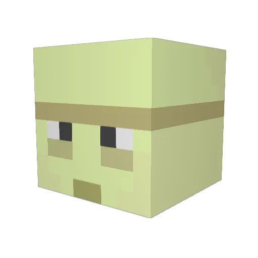 Xrayos Minecraft avatar head, 3D render