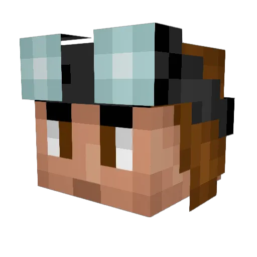 XreZi Minecraft avatar head, 3D render