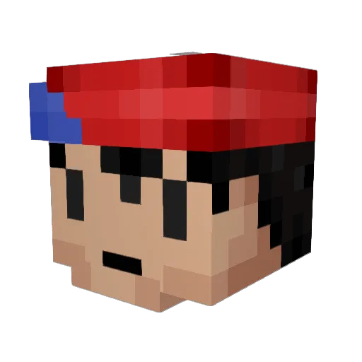 Xrea97 Minecraft avatar head, 3D render