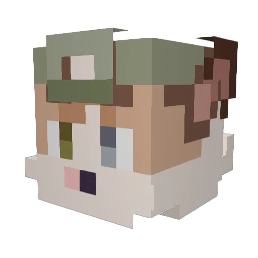 Xream_x Minecraft avatar head, 3D render