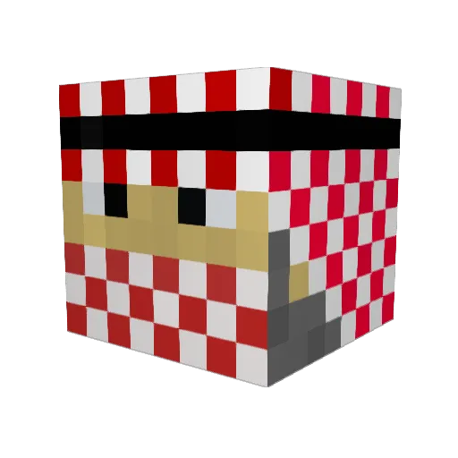 Xreko Minecraft avatar head, 3D render