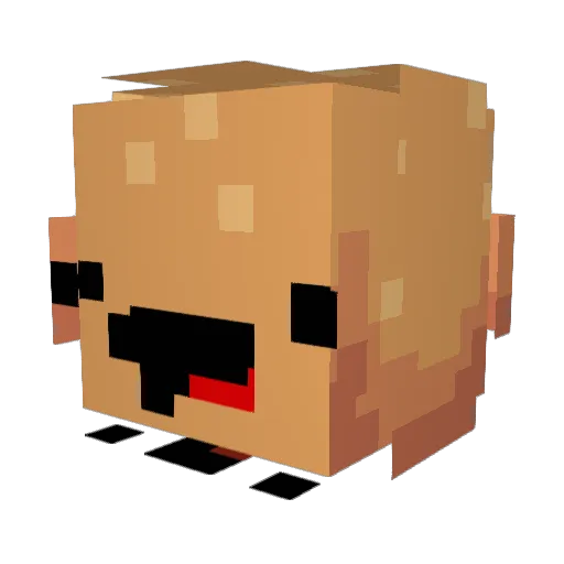 Xric Minecraft avatar head, 3D render