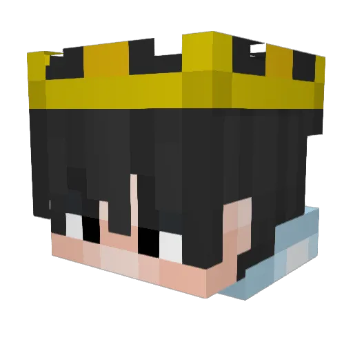 Xrigh Minecraft avatar head, 3D render