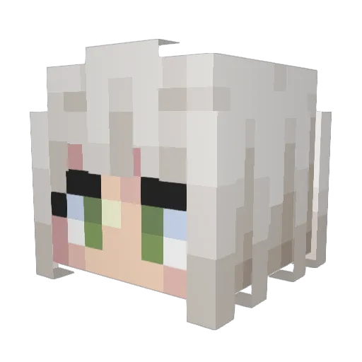 Xriva Minecraft avatar head, 3D render