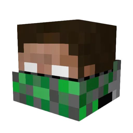 Xrive Minecraft avatar head, 3D render