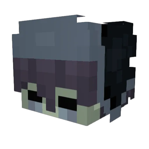 Xrkk_ Minecraft avatar head, 3D render