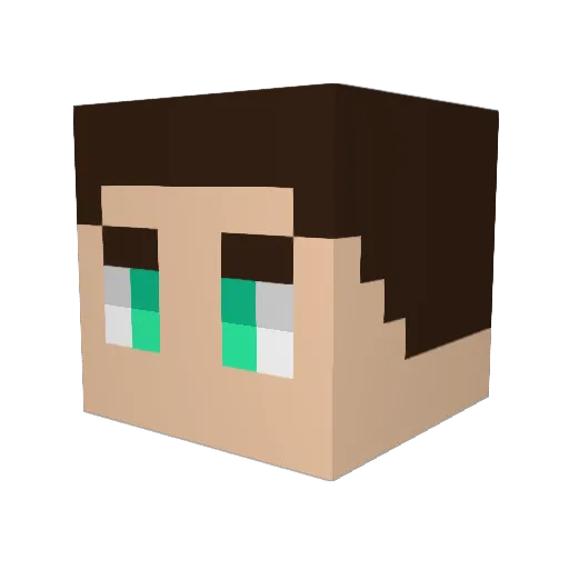 Xrocker0007 Minecraft avatar head, 3D render